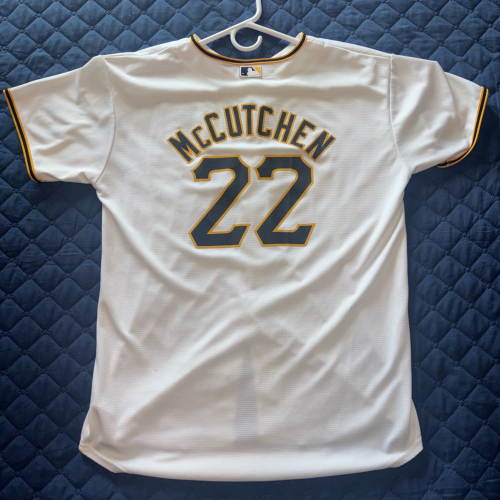 Majestic White Jersey featuring Number 22 and MCCUTCHEN